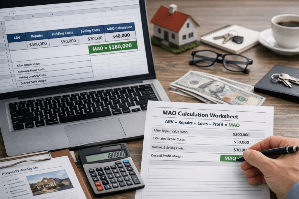 Maximum Allowable Offer MAO real estate deal analyzer example